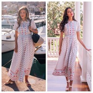 Gal Meets Glam Alisa Floral Button Front Maxi Dress Unicorn 🦄
